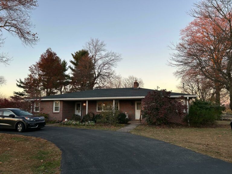 A home with a finished GAF shingle roof replacement in Phoenixville PA