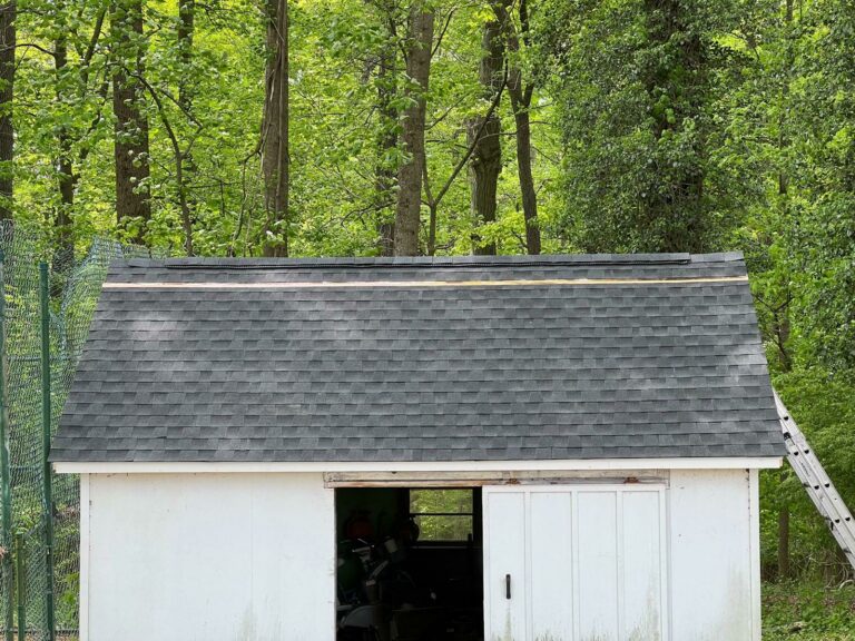 completed shed roof repair and replacement in coatesville, pa