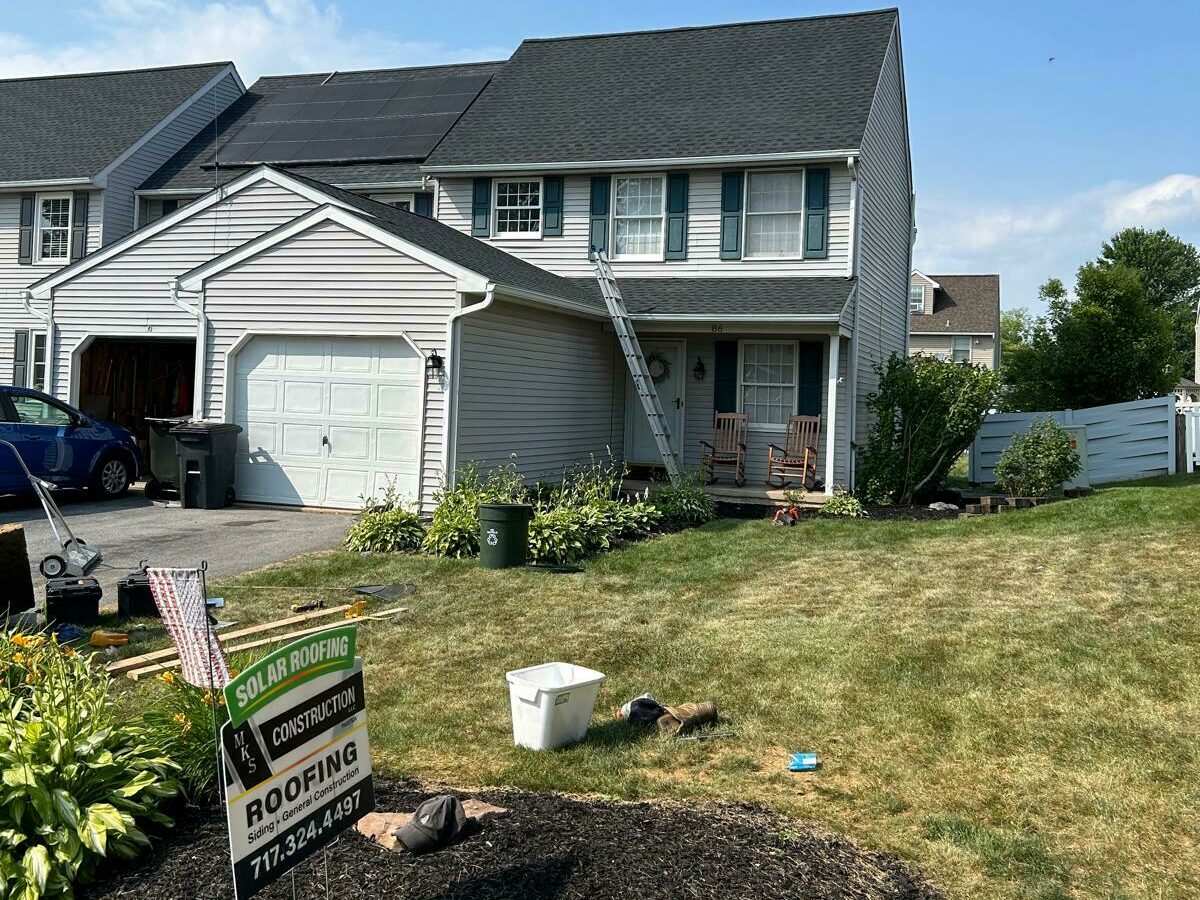 solar roofing roof replacement in reinholds, pa