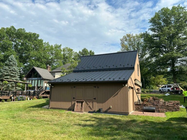 different angle of metal roof installed in pottstown pa